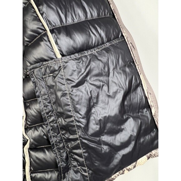 Calvin Klein Sz M Down Packable Coat Y2K Snakeskin Brown Leopard Warm Comfy - Picture 7 of 9